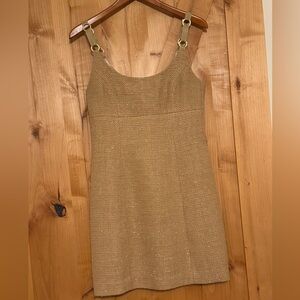 Boston Proper Tan/Gold shimmer dress size 6